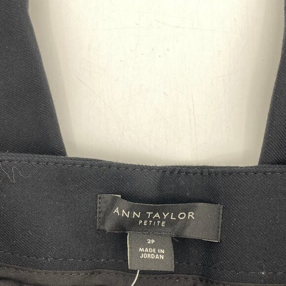 Ann Taylor Black Wide-Leg Trousers | Size 2P - Picture 3 of 6